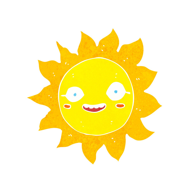 cartoon happy sun - Вектор,изображение