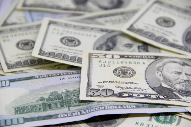 Банкноти американського долара крупний вигляд - Фото, зображення