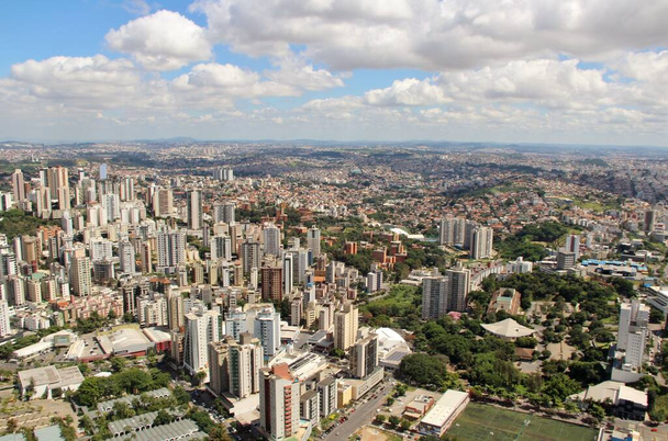 Bela vista aérea da cidade de Belo Horizonte, Brasil - Foto, Imagem