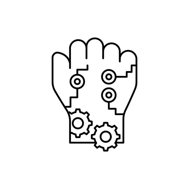 Ícone de vetor de mão robótica que pode facilmente modificar ou editar - Vetor, Imagem