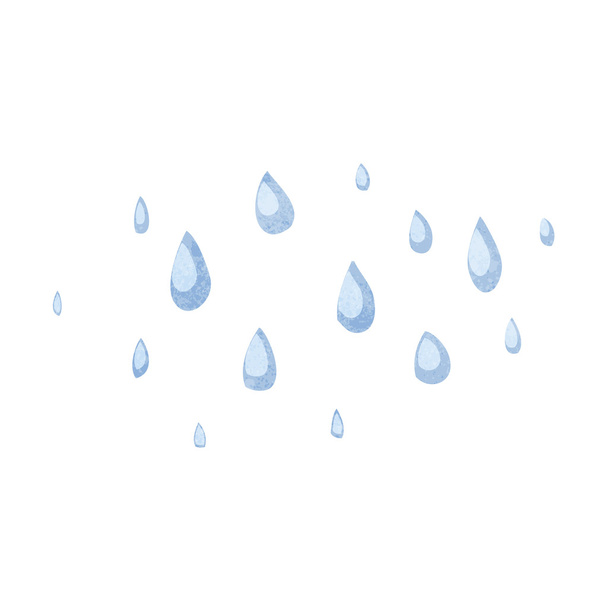 kreskówka krople deszczu - Wektor, obraz