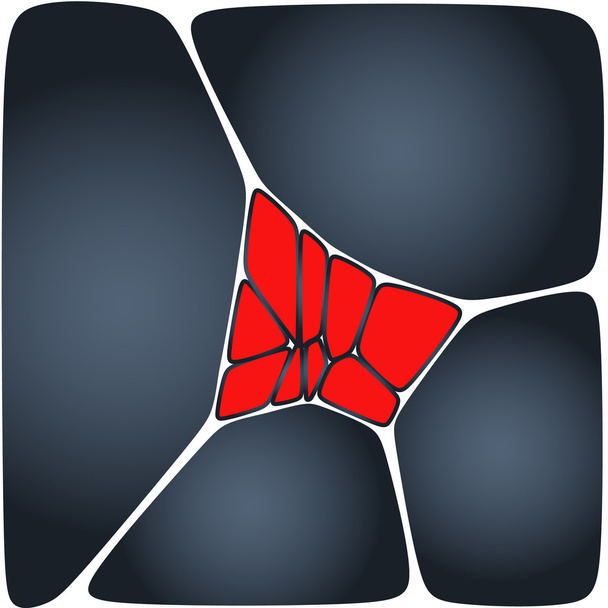 abstraktní barevné červené geometrické šestiúhelník - ベクター画像