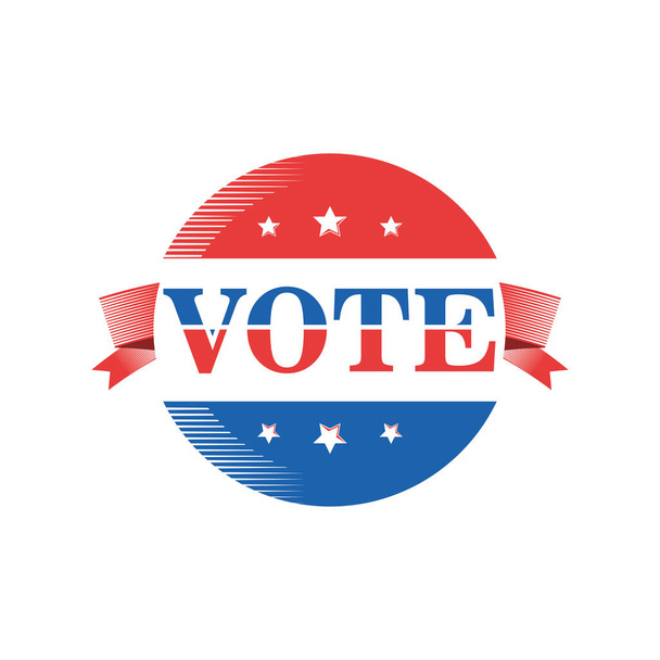 botón de voto EE.UU. icono de estilo detallado diseño vectorial - Vector, imagen