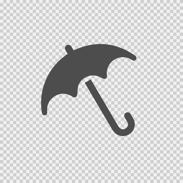 Schirmvektorsymbol EPS 10. Wetter regen einfache Silhouette isoliertes Symbol. - Vektor, Bild