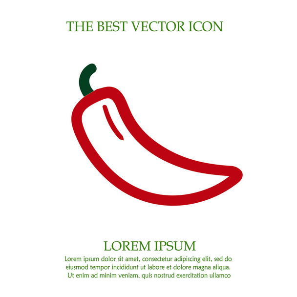 Chili pepper vector icon eps 10. - Vector, Image