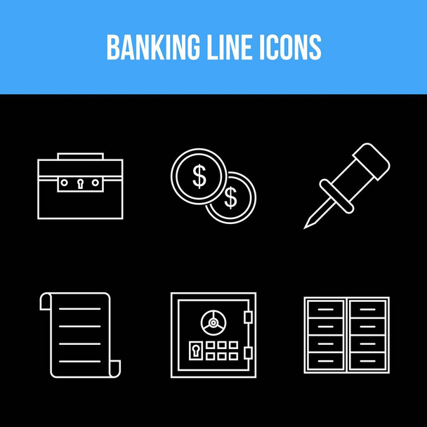 Egyedi banki ikonok személyes és kereskedelmi használatra - Vektor, kép