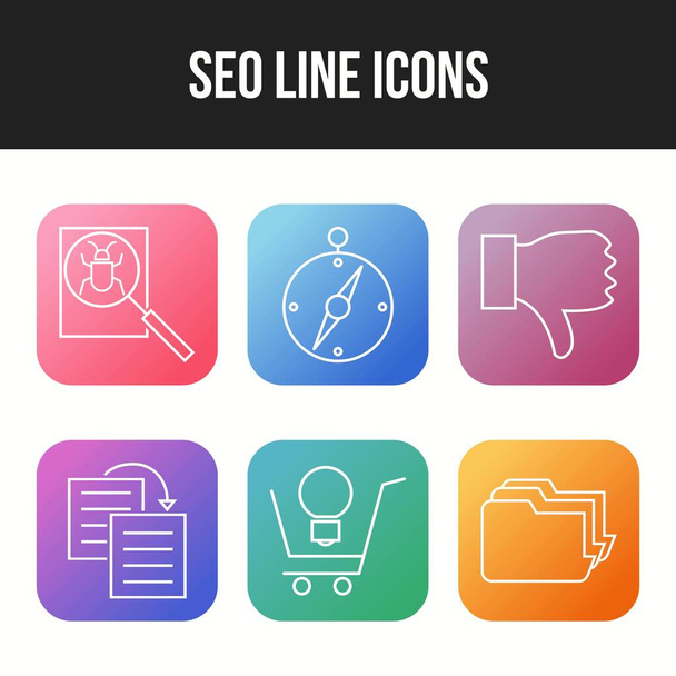 Seo és üzleti ikonok kereskedelmi használatra - Vektor, kép