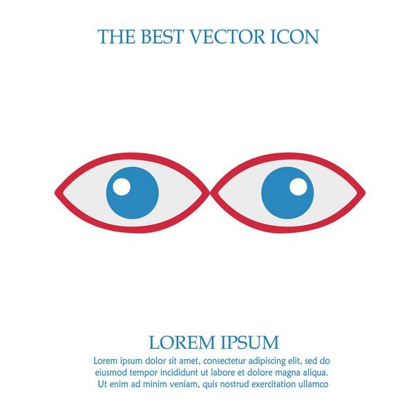Eyes vector icon. Two eye cartoon  illustration. - Vector, Image