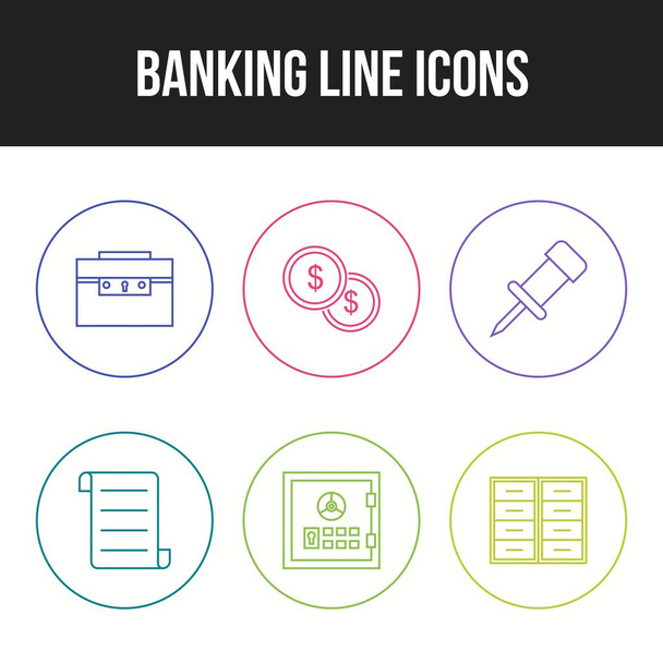 Icônes bancaires uniques pour un usage personnel et commercial - Vecteur, image