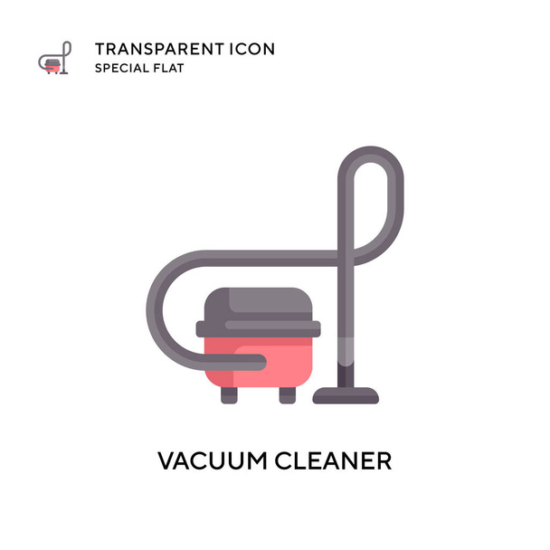 Vacuum cleaner vector icon. Flat style illustration. EPS 10 vector. - Vector, Image