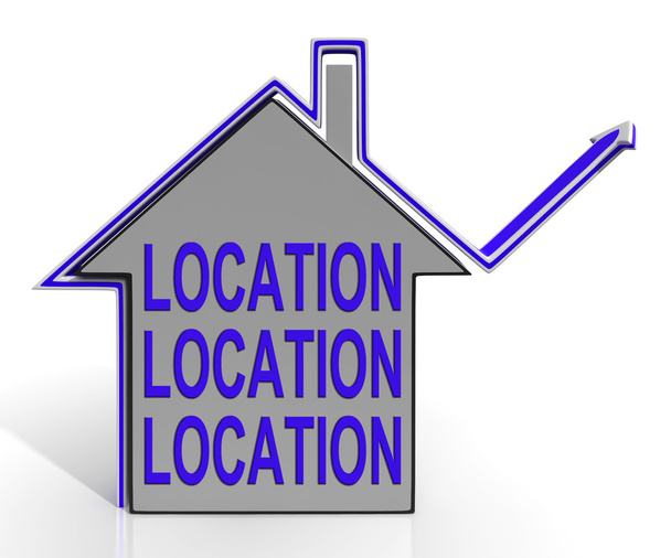 locatie locatie locatie huis betekent beste gebied en ideale huis - Foto, afbeelding