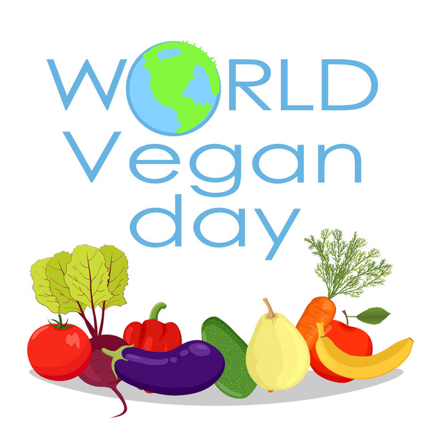 World Vegan Day Vector ill - Vector, Image