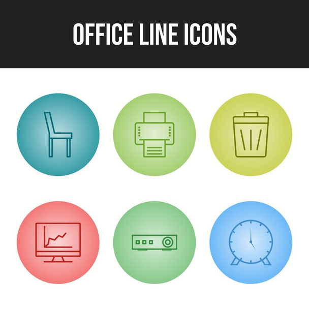 Schöne Office-Symbole für den persönlichen und kommerziellen Gebrauch. - Vektor, Bild