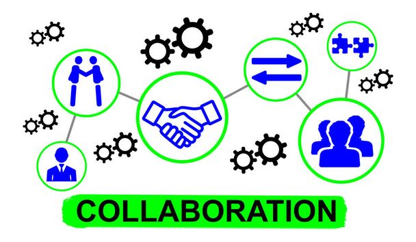 Απεικόνιση μιας έννοιας συνεργασίας - Φωτογραφία, εικόνα