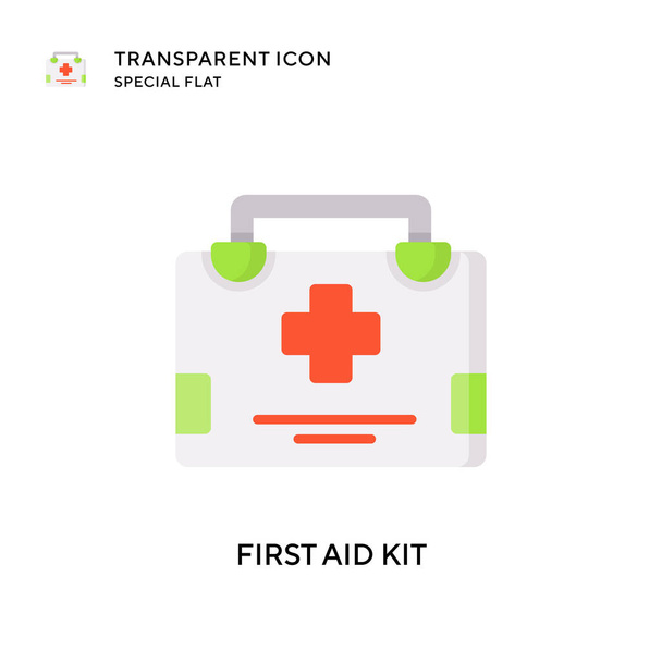 First aid kit vector icon. Flat style illustration. EPS 10 vector. - Vector, Image