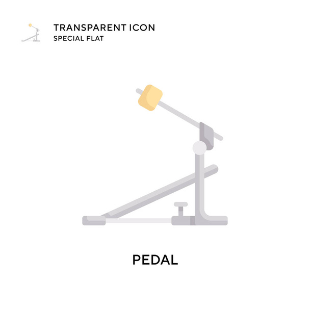 Pedal vector icon. Flat style illustration. EPS 10 vector. - Vector, Image