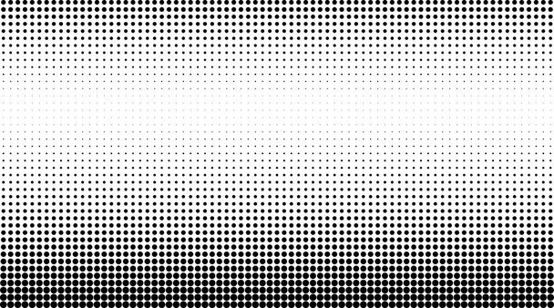 Medio tono punteado mínimo vector de fondo. Textura abstracta monocromática manchada en blanco y negro - Vector, Imagen