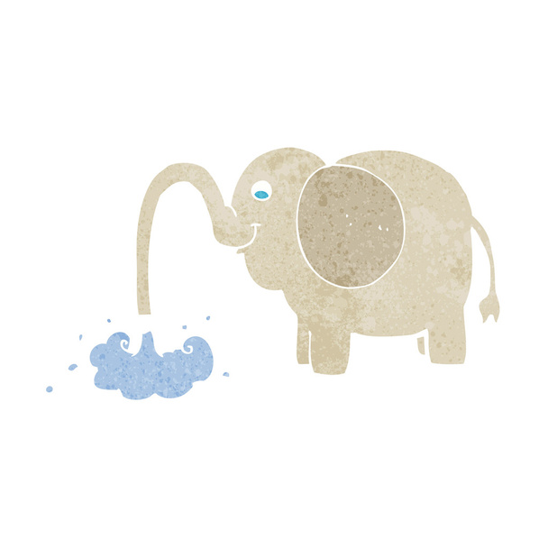 dibujos animados elefante chorros de agua
 - Vector, Imagen