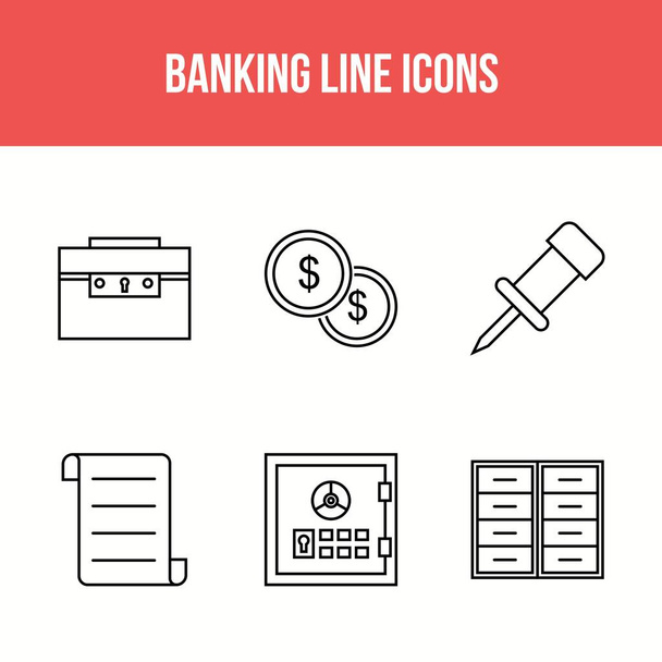 Einzigartige Banking-Symbole für den persönlichen und kommerziellen Gebrauch - Vektor, Bild