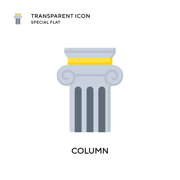 Column vector icon. Flat style illustration. EPS 10 vector. - Vector, Image