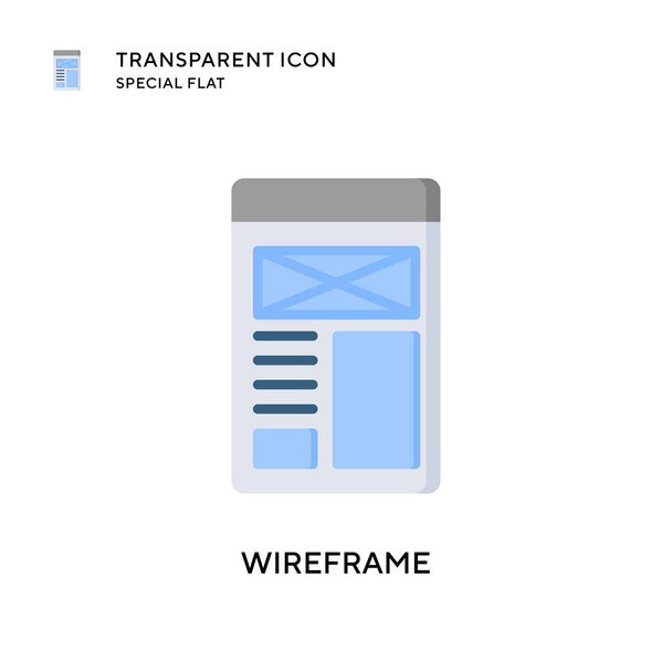 Wireframe vector icon. Flat style illustration. EPS 10 vector. - Vector, Image