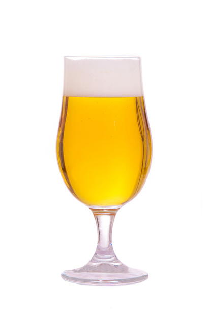 Glass of beer on a white background - Foto, Imagem