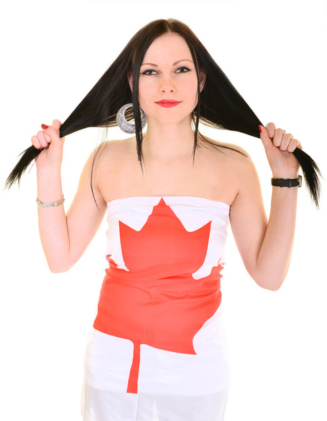 Woman Canadian supporter - Photo, Image