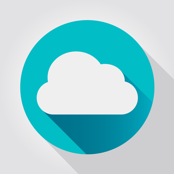 Icono de nube, diseño plano
 - Vector, imagen