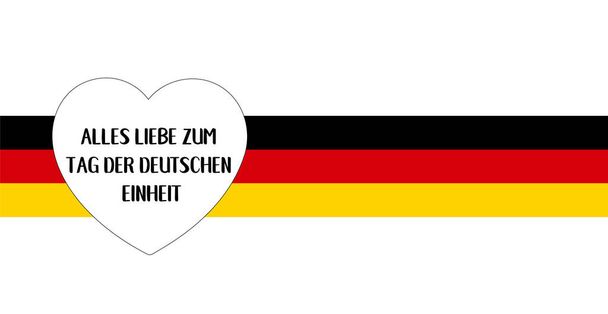 Prost auf die deutsche Einheit 'in Almanca alıntıladığı el yapımı bira kupası, Alman Birleşme Günü için tezahürat tercümesi. 3 Ekim Mektubu - Vektör, Görsel