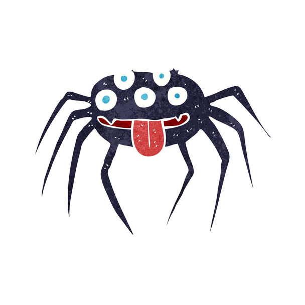cartoon gross halloween spider - Vecteur, image