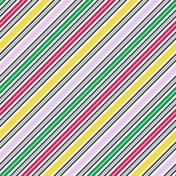 Arco iris diagonal a rayas sin costuras patrón de fondo adecuado para textiles de moda, gráficos - Vector, imagen
