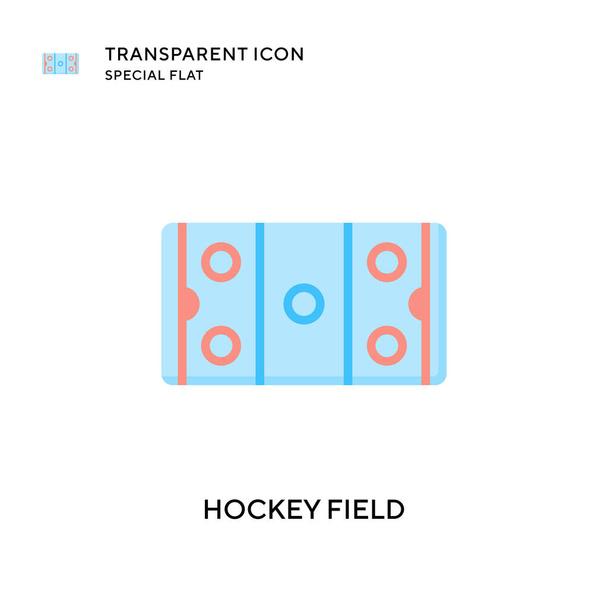 Icona vettoriale del campo da hockey. Illustrazione in stile piatto. Vettore EPS 10. - Vettoriali, immagini
