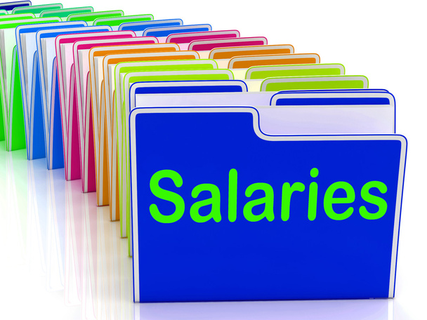 Salaries Folders Show Paying Employees And Remuneration - Photo, Image