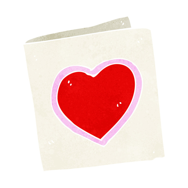 kreskówka miłość karta serca - Wektor, obraz