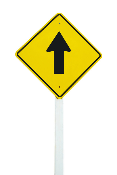 Go straight direction traffic sign isolated - Photo, Image