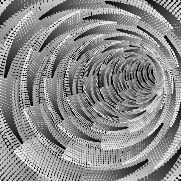 Tunnel or wormhole. Digital wireframe tunnel. 3D tunnel grid. Abstract vector design element - Vector, Image