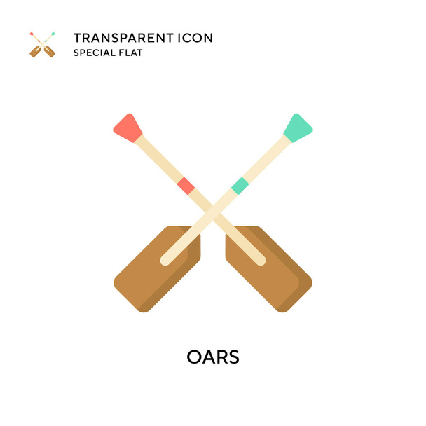 Oars vector icon. Flat style illustration. EPS 10 vector. - Vector, Image