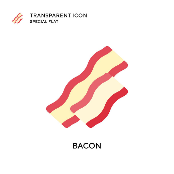 Icona del vettore del bacon. Illustrazione in stile piatto. Vettore EPS 10. - Vettoriali, immagini