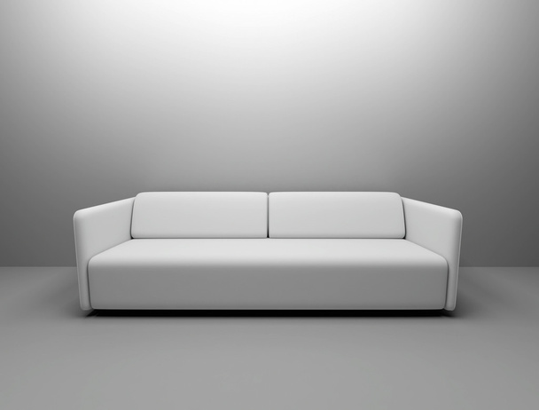 fehér kanapén - Fotó, kép