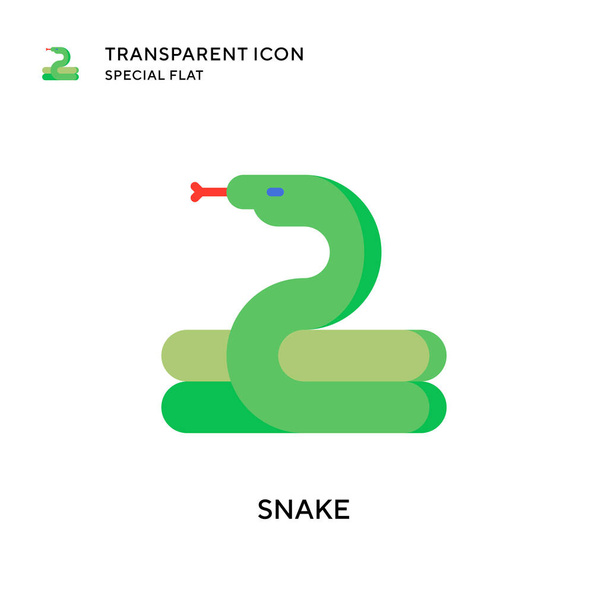Icône vectorielle de serpent. Illustration style plat. Vecteur EPS 10. - Vecteur, image