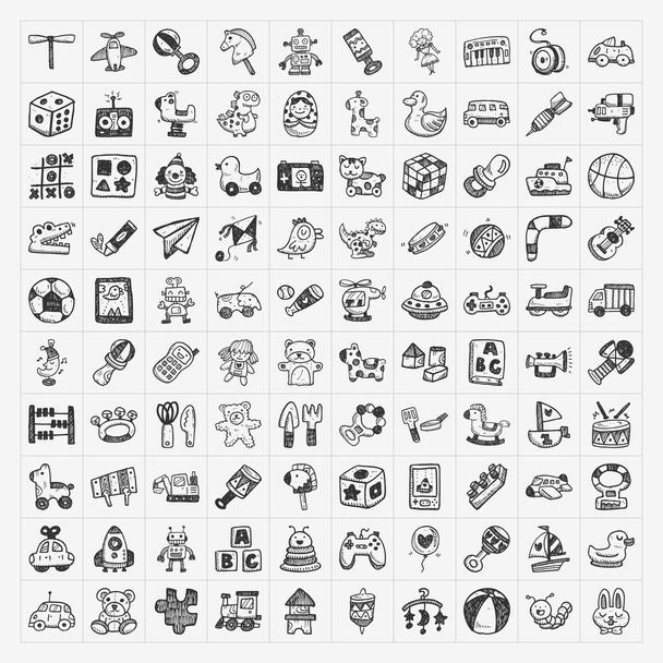 doodle toy icons - Vector, Image