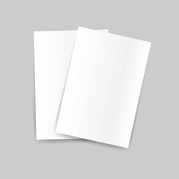 Blank of paper sheet on grey background.  - Vector, Image