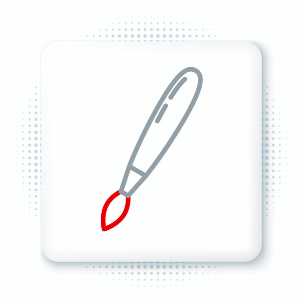 Line Paint brush icon isolated on white background. Colorful outline concept. Vector. - Vector, Image