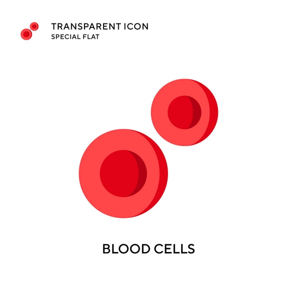 Icono de vector de células sanguíneas. Ilustración de estilo plano. EPS 10 vector. - Vector, Imagen