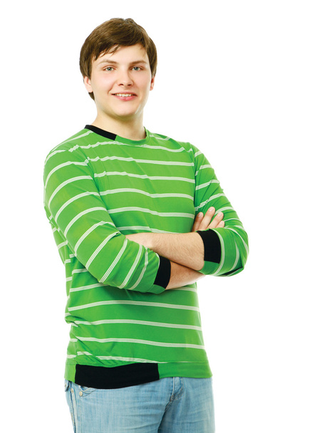 Young smiling guy with folded arms - Photo, Image