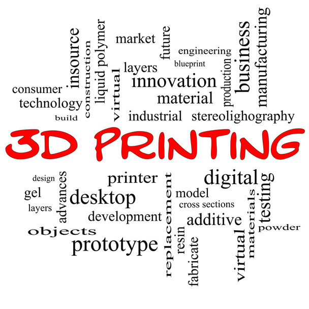 3D nyomtatás Word felhő fogalmát a piros paprika - Fotó, kép