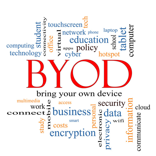BYOD Word Cloud Concept - Photo, Image