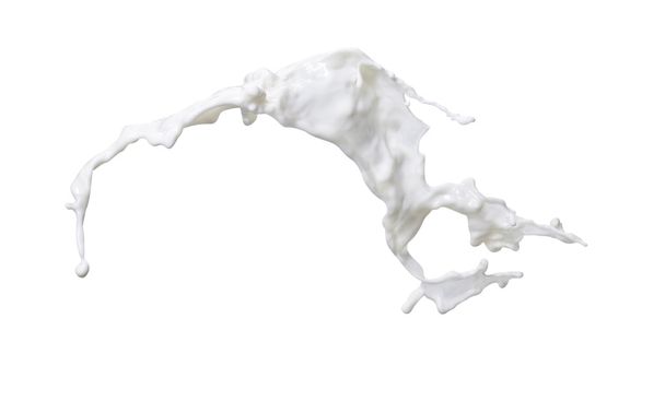 Valkoinen maito eristetty valkoisella pohjalla
 - Valokuva, kuva
