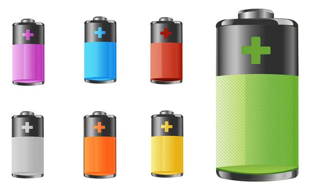 Battery Icons - Vector, Image