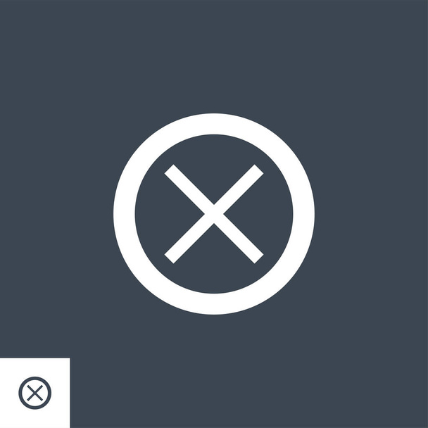 Cross Mark related vector glyph icon. - Vector, Image